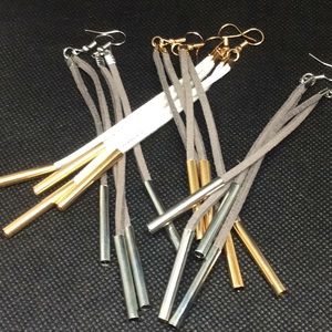 4 Leather Fringe Earrings